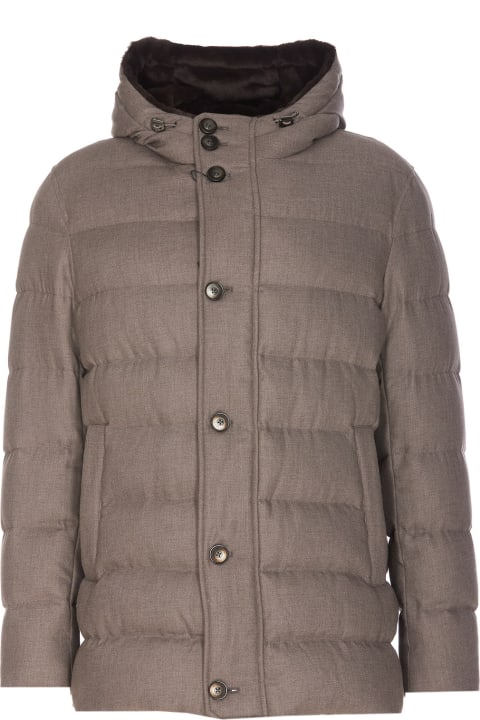 Herno for Men Herno Wool Blend Quilted Down Jacket