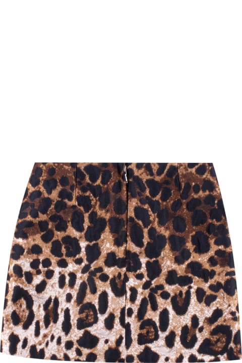 Dolce & Gabbana for Girls Dolce & Gabbana Short Skirt In Leo Jacquard