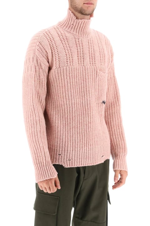 Fashion for Men Marni Funnel-neck Sweater In Destroyed-effect Wool