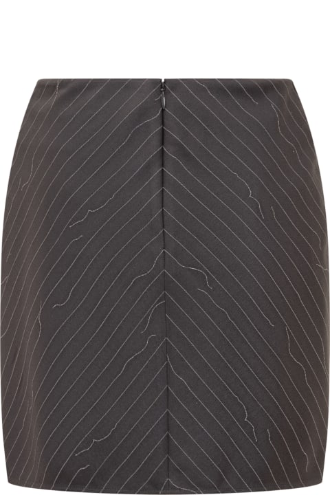 Skirts for Women Off-White Pinstripe Twist Skirt