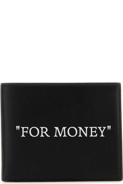 Accessories for Men Off-White Black Leather Wallet