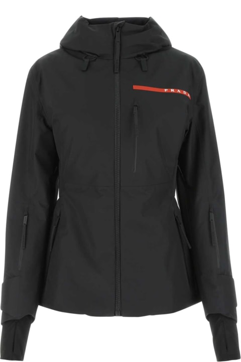 Coats & Jackets for Women Prada Black Polyester Padded Jacket