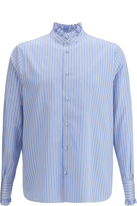 Homeware Valentino Striped Plastron And Ruffle Shirt
