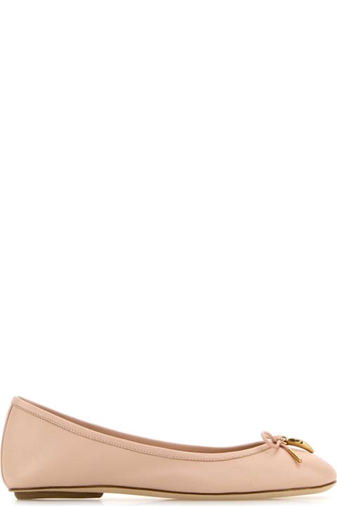 Homeware Chloé Powder Pink Leather Iris Ballerinas