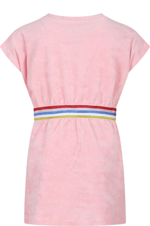 Dresses for Girls Rykiel Enfant Pink Dress For Girl With Logo
