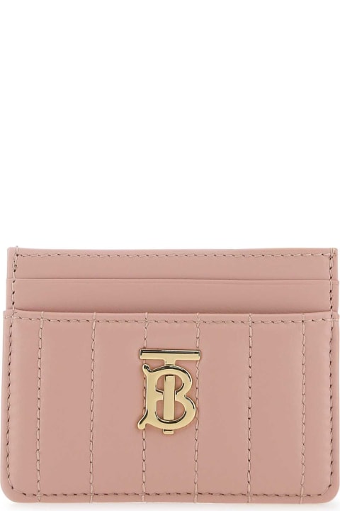 Sale for Women Burberry Pink Nappa Leather Card Holder