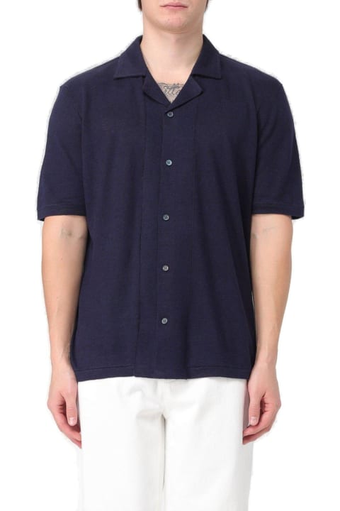 Shirts for Men Brunello Cucinelli Short-sleeved Button-up Shirt Brunello Cucinelli