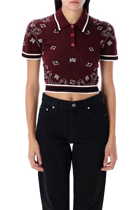 AMIRI ملابس علوية لـ السيدات AMIRI Bandana Polo Shirt