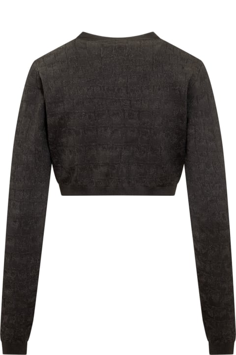 Sweaters for Women Versace Crocodile-effect Cardigan