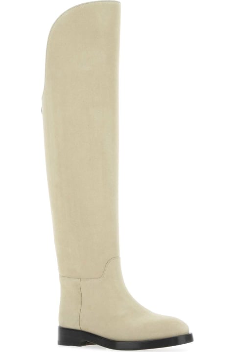 Durazzi Milano Shoes for Women Durazzi Milano Sand Suede Equestrian Boots