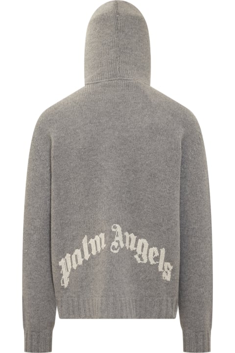 Palm Angels Men Palm Angels Hoodie With Jacquard Logo