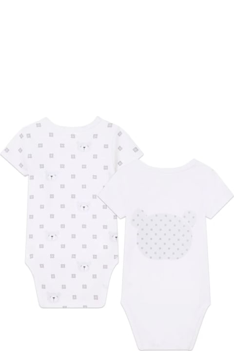 Bodysuits & Sets for Baby Girls Givenchy Set 2 White Bodysuits With Print