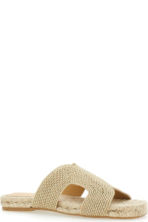 Homeware Castañer 
puri
 Beige Sandals With Open Toe And Flat Sole In Fabric Woman
