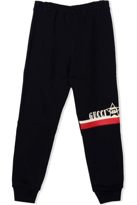 Gucci Bottoms for Women Gucci Gucci Kids Trousers Blue