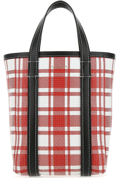 Homeware Balenciaga Printed Leather Small Barbes Shopping Bag