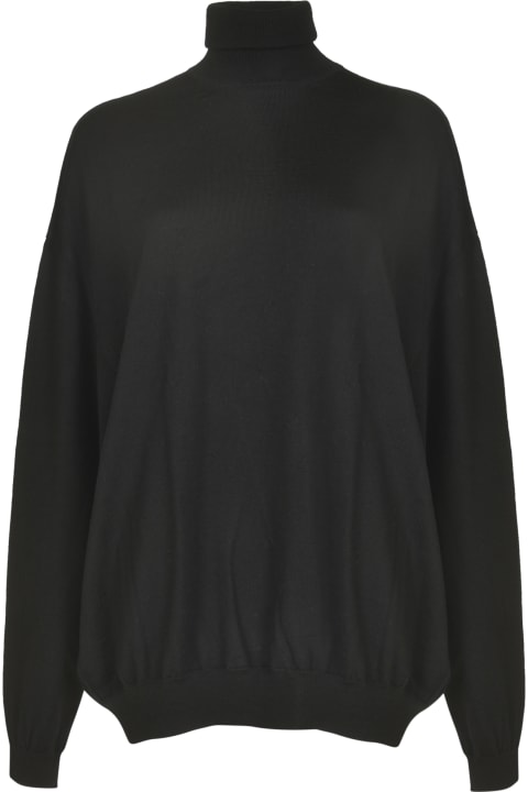 Moschino Sweaters for Women Moschino Roll Neck Rib Trim Plain Pullover