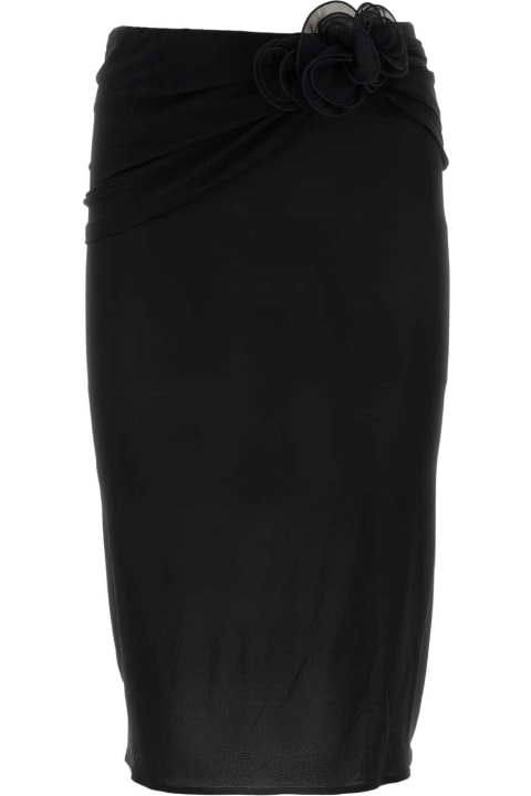 Fashion for Women Magda Butrym Black Silk Skirt