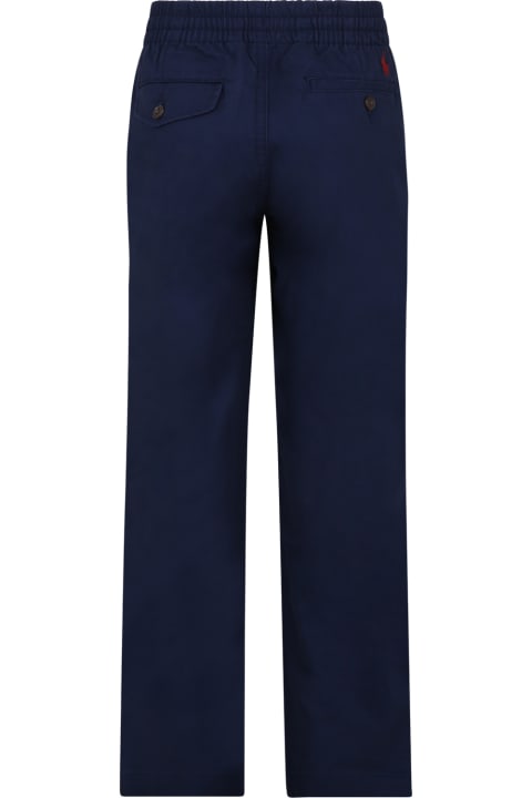 Homeware Ralph Lauren Blue Trousers For Boy With Horse