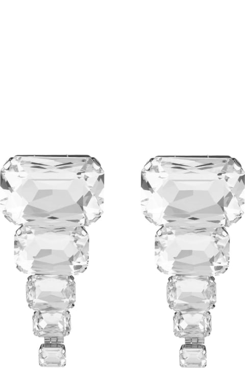 Balmain Earrings for Women Balmain Balmain Xl Earrings In Octagonal Crystals