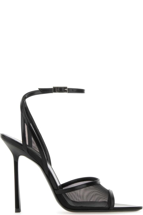 Fashion for Women Saint Laurent Black Mesh Missy Sandals