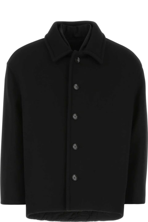 Fashion for Men Valentino Garavani Black Wool Blend Coat