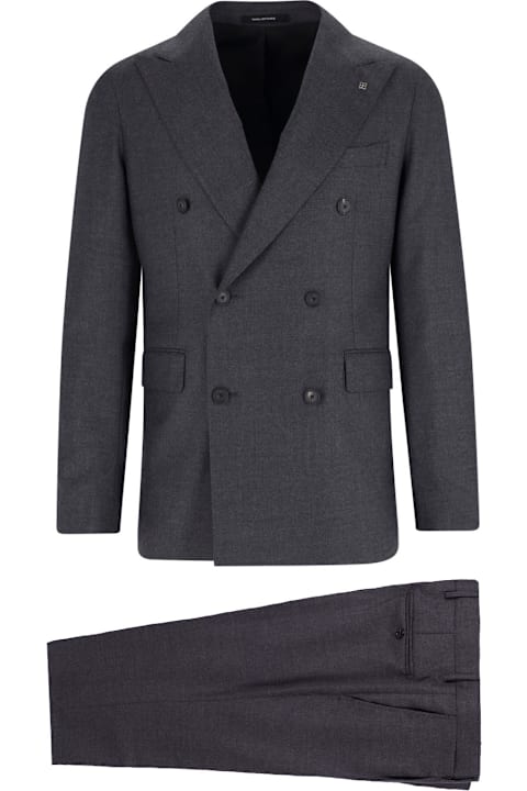 أدوات منزلية Tagliatore Double-breasted Virgin Wool Suit