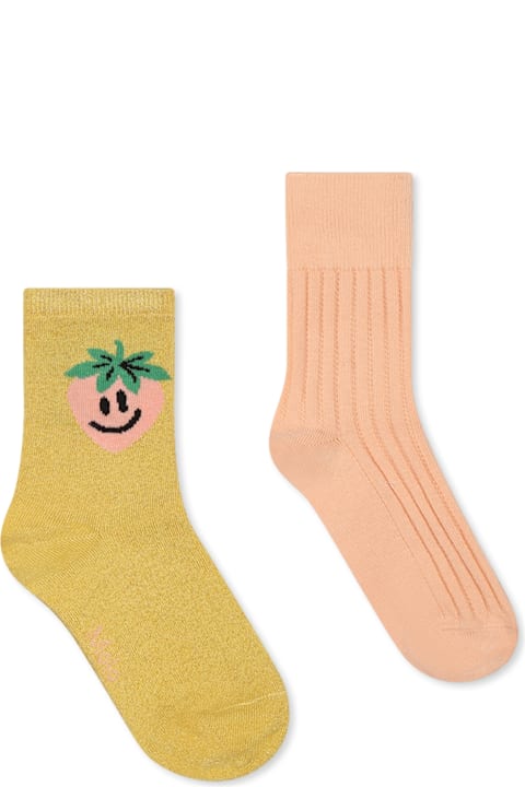Shoes for Girls Molo Multicolor Sock Set For Girl With Strawberry