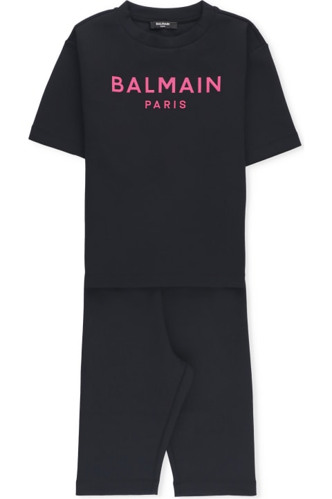 Balmain Jumpsuits for Girls Balmain Two-piece Jumpsuit With Logo