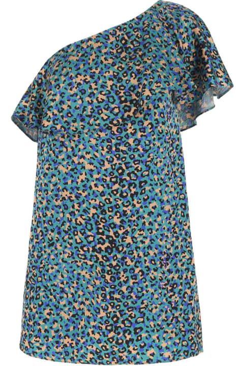 Homeware Saint Laurent Printed Stretch Silk Mini Dress