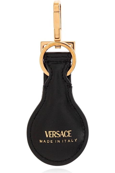 سلاسل مفاتيح لـ القسم الرجالي Versace Medusa Plaque Lobster Claw Fastened Keyring