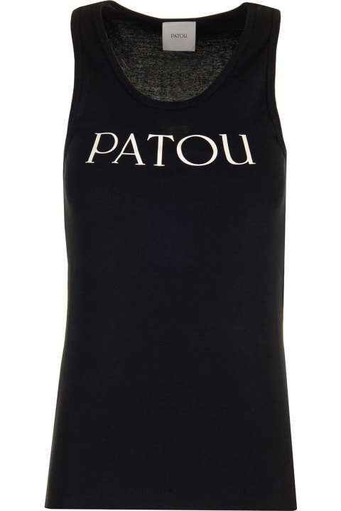 Patou for Women Patou Black Tank Top With Logo