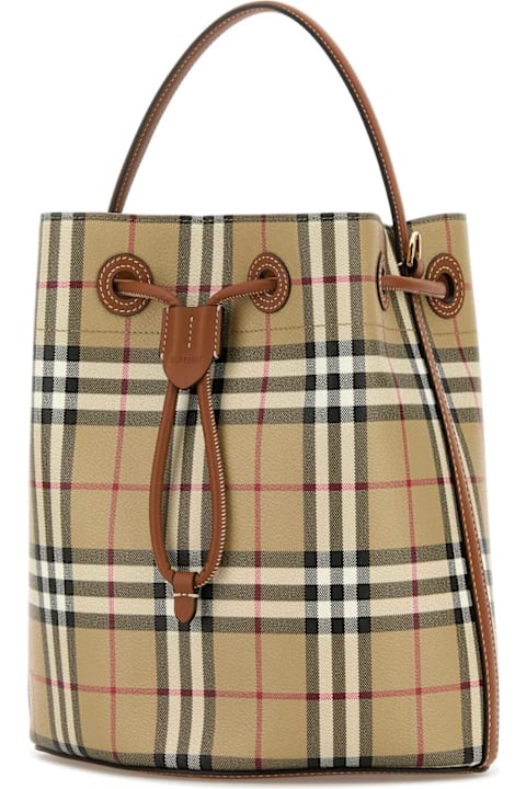 Burberry Printed Canvas Bucket Bag