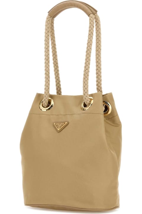 Homeware Prada Sand Re-nylon Prada Mariner Bucket Bag