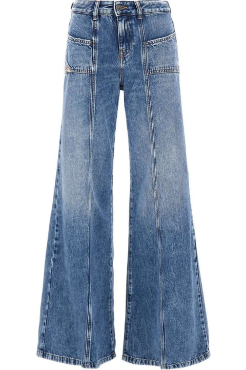 Diesel Jeans for Women Diesel D-akii Flared Panelled Jeans