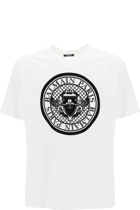 Balmain T-shirt With Flocked Coin Print | italist