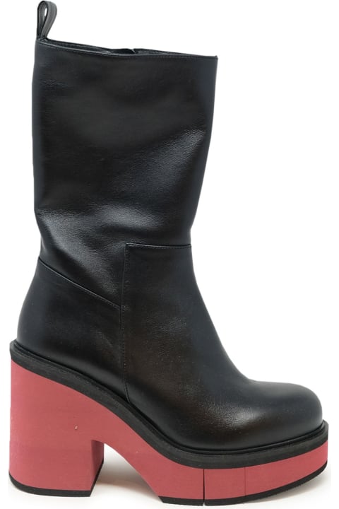 Boots for Women Paloma Barceló Paloma Barcelo 112302 Black Leather Brook Boots