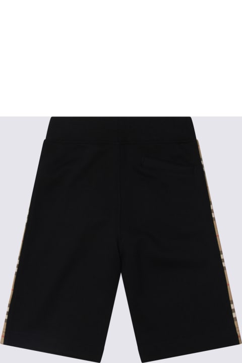 Bottoms for Boys Burberry Black Cotton Shorts
