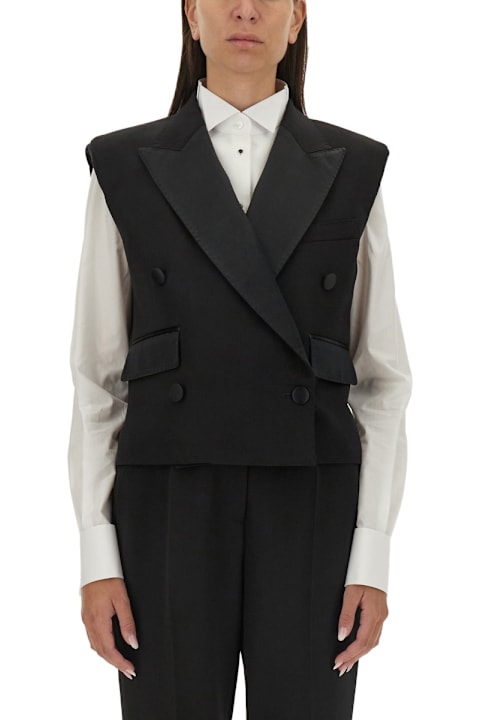 Dolce & Gabbana معاطف وجواكت لـ السيدات Dolce & Gabbana Double-breasted Sleeveless Jacket