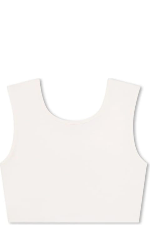 Fashion for Women Chloé White Crop Top With Embroidered Logo