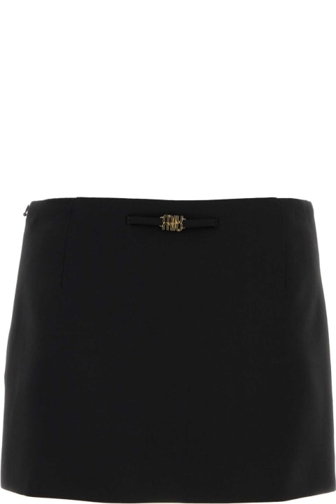 Clothing Sale for Women Miu Miu Black Stretch Wool Mini Skirt