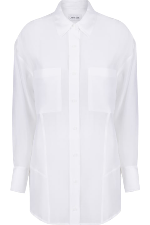 Calvin Klein لـ Women Calvin Klein Crêpe Shirt