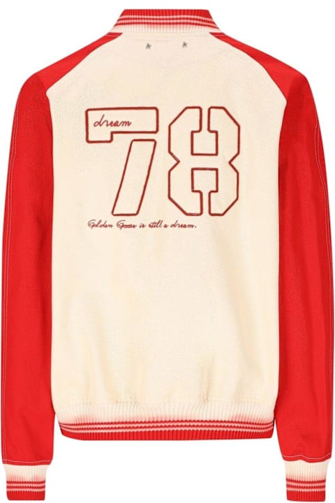 Fashion for Men Golden Goose Logo Embroidered Bomber Jacket