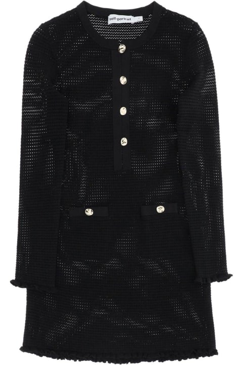 self-portrait Coats & Jackets for Women self-portrait Kintted Long Sleeved Mini Dress