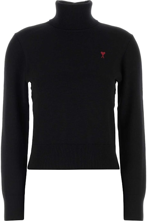 Ami Alexandre Mattiussi for Kids Ami Alexandre Mattiussi Black Wool Sweater