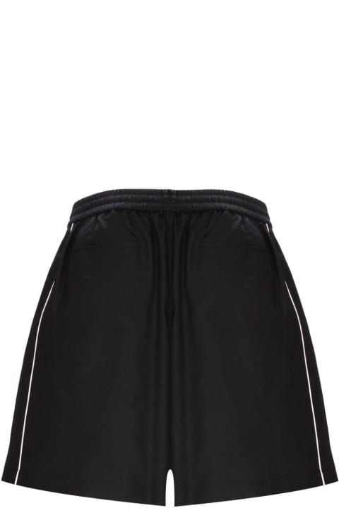 Pants for Men Valentino Valentino Side-stripe Drawstring Shorts