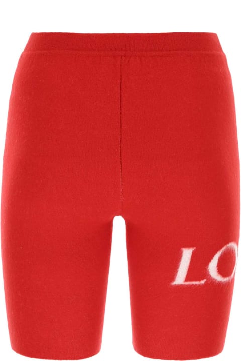 Clothing for Women Loewe Red Wool Blend Leggings