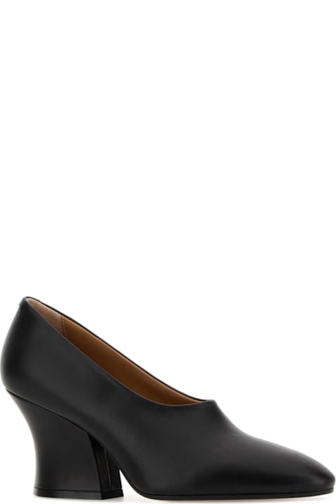 Jil Sander Black Leather Pumps