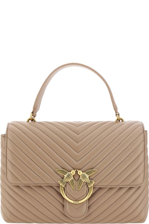 Pinko Totes for Women Pinko Big Lady Love Bag Puff Chevron