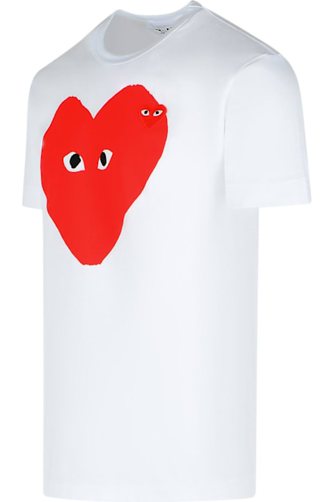 Comme des Garçons Play for Men Comme des Garçons Play White Cotton T-shirt