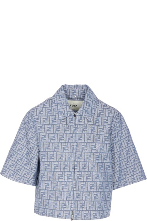 Fendi Clothing for Women Fendi Ff Logo Denim Shirt